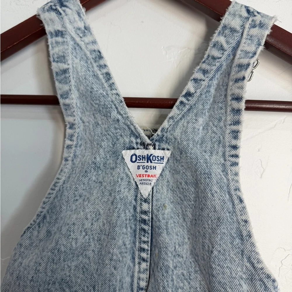 OshKosh B'gosh Acid Wash Denim Overalls - Light Blue